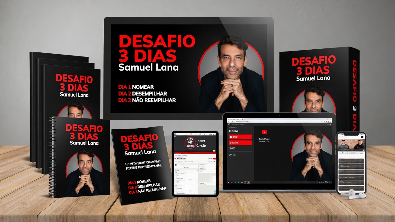 Mockup em mesa com dispositivos e workbook