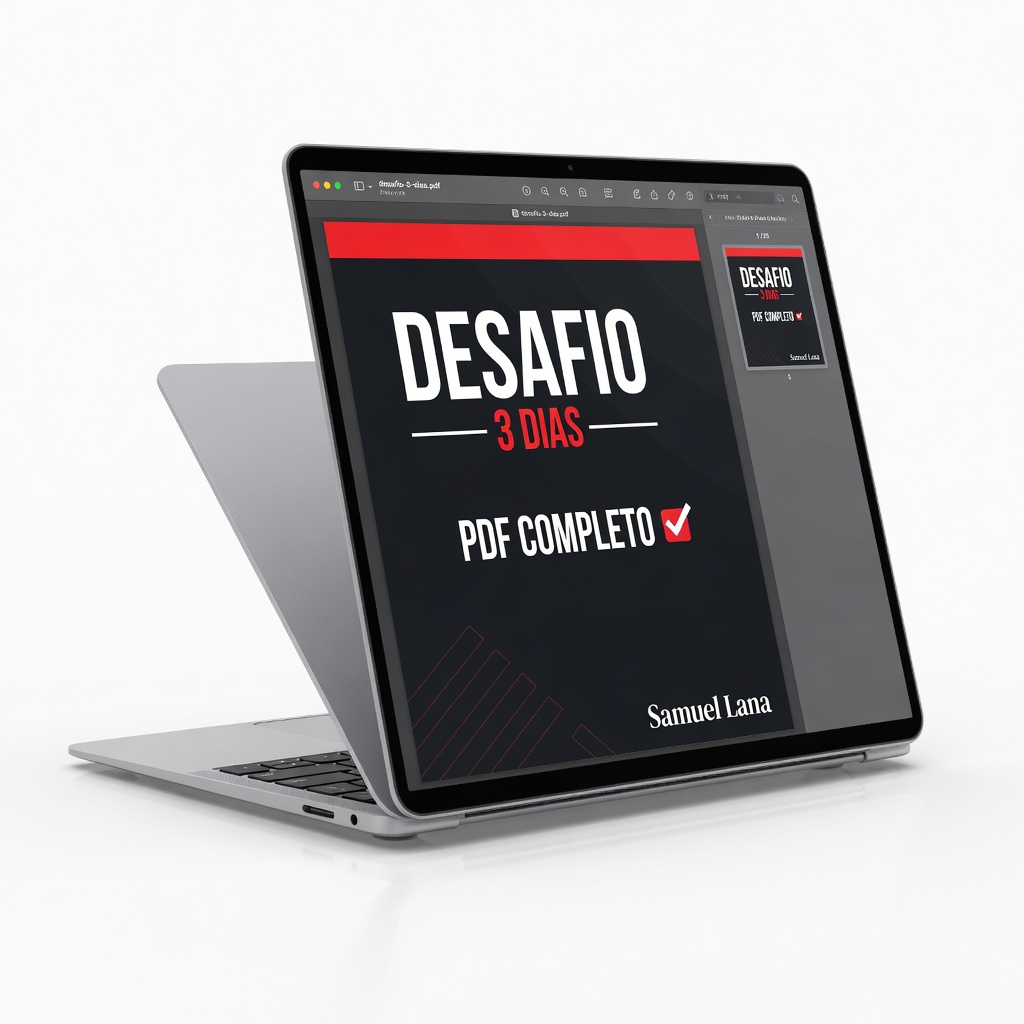 Mockup PDF no notebook