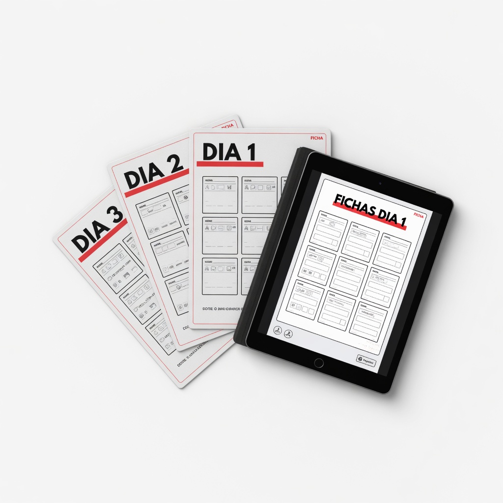 Mockup das fichas imprimíveis